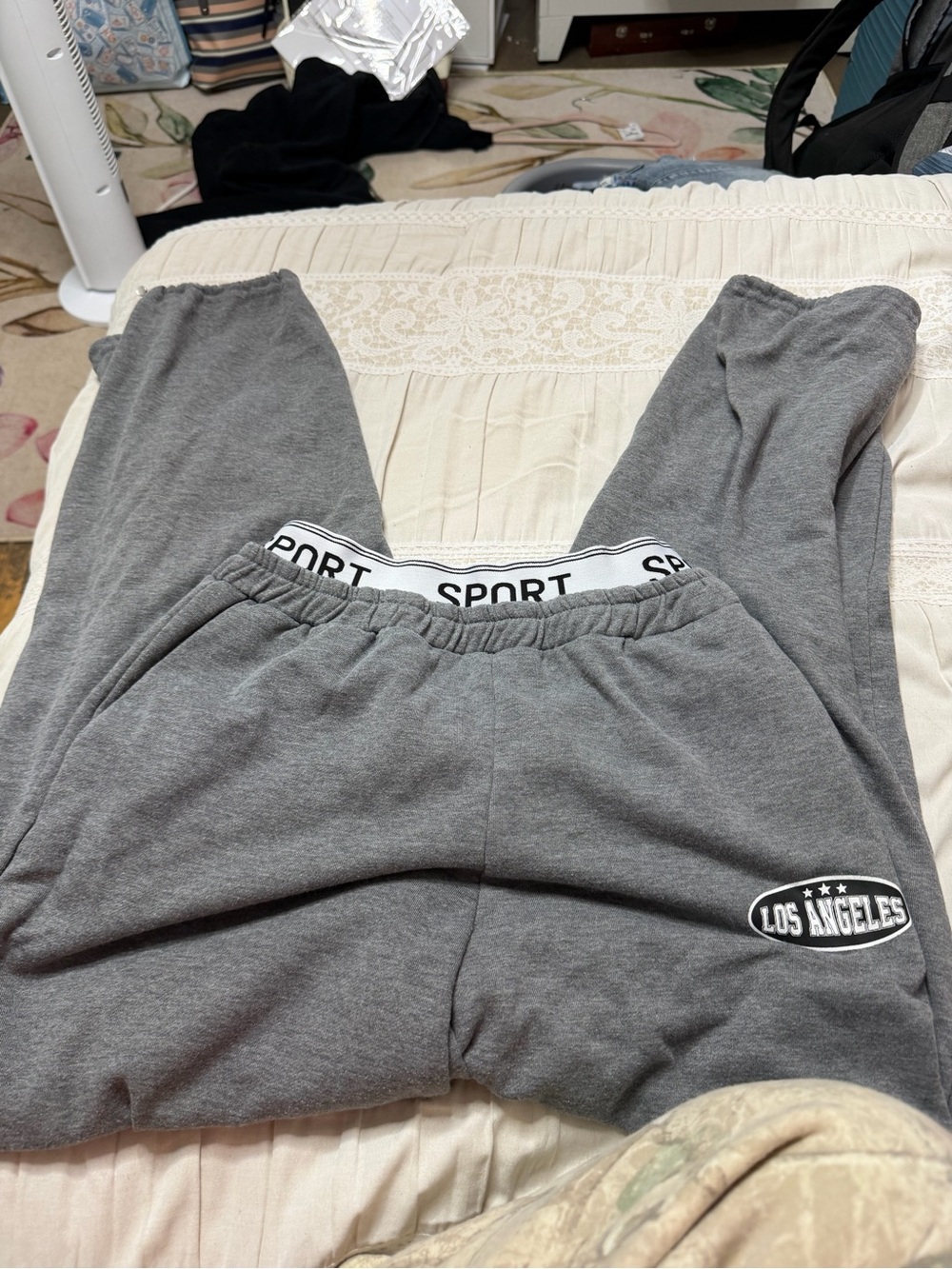 SHEIN Gray Track Joggers with 'Sport' Waistband